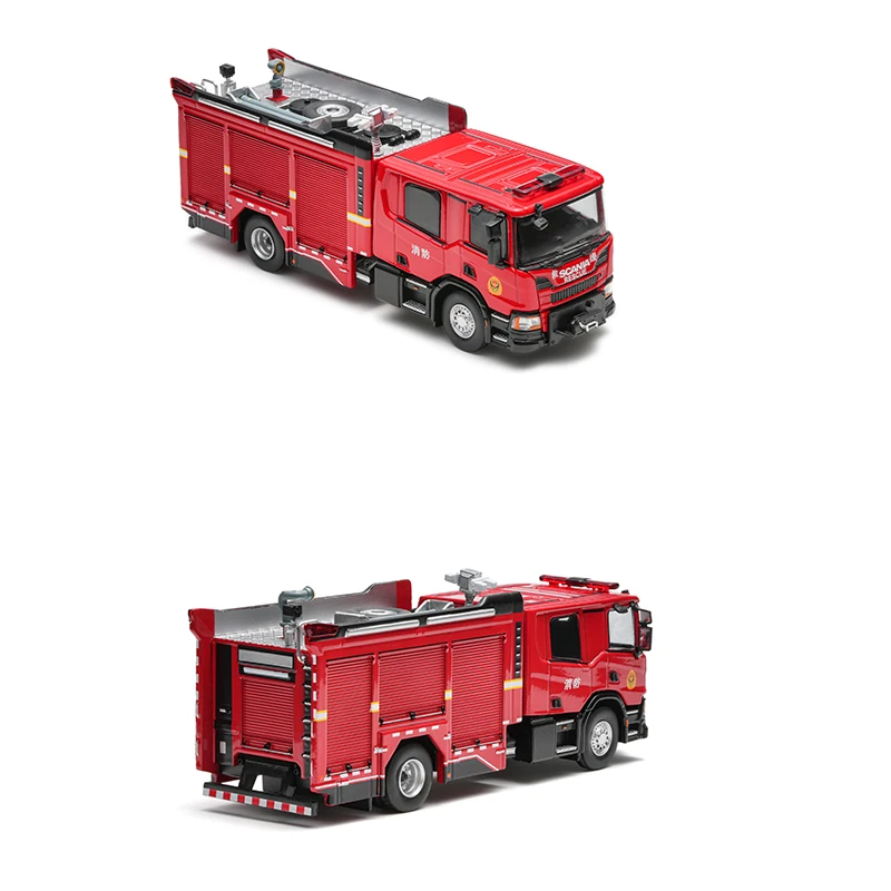 

Massdi 1/64 Scale City Main Battle Fire Engine MSSCN1001 Simulation Alloy Car Model Static Display Collectible Toy Gift Souvenir