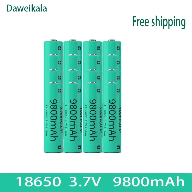 New 18650 3.7V 9800mAh Rechargeable Battery For Flashlight Torch headlamp Li-ion Rechargeable Battery drop