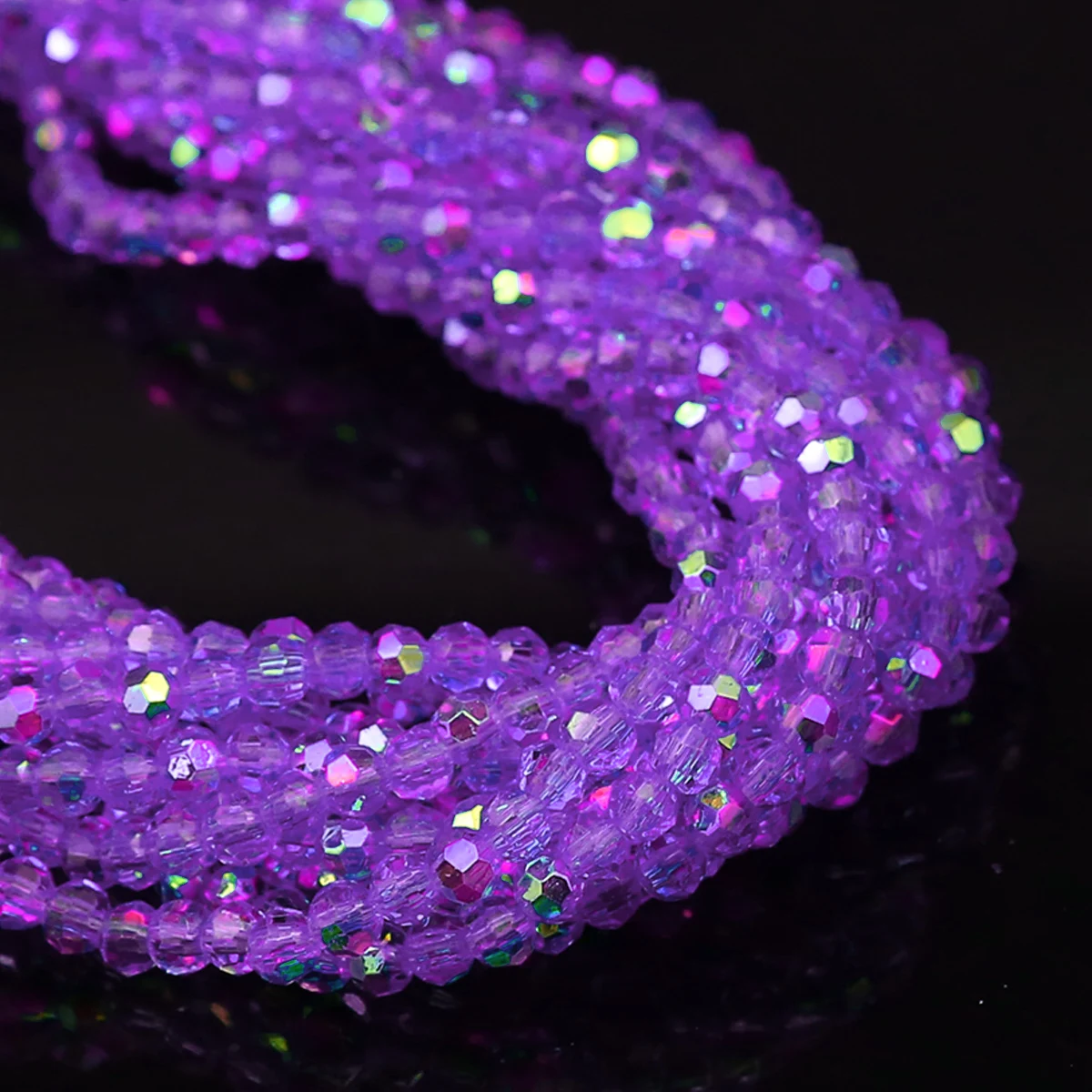 3/4/6mm Fußballform Tschechische Kristallperlen Runde Glasabstandshalter Lose Perlen für DIY Schmuck Anhänger Herstellung Armband Halskette