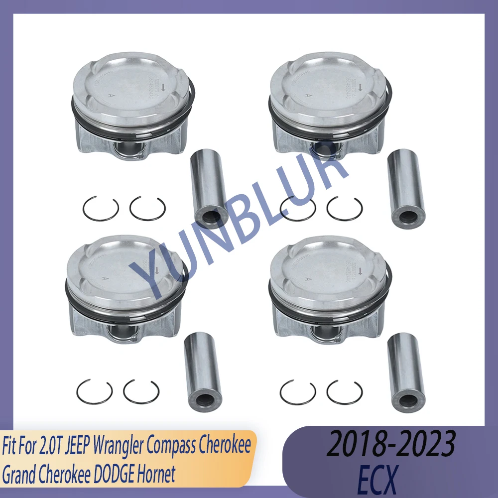 

STD 0.5 Engine Part Piston & Ring Kit Fit 2.0 T GAS 18-23 ECX For JEEP Wrangler Compass Cherokee Grand Cherokee DODGE Hornet