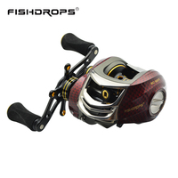 Fishdrops Baitcaster Reels Fishing CNC Aluminum Spool Magnetic Brake System Baitcasting Fishing Reel