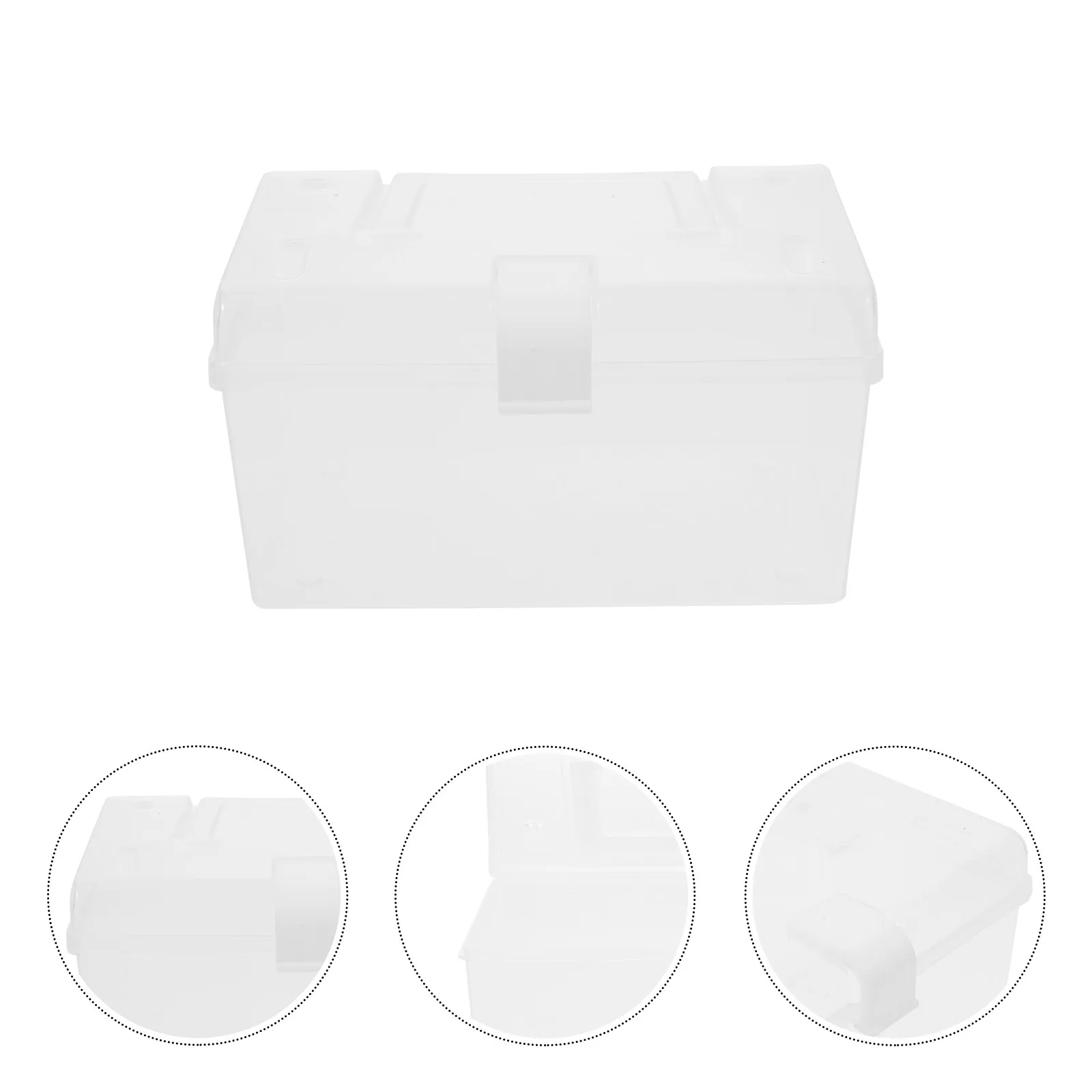 Portable First-Aid Box Size Lightweight Plastic Medicine Storage Case Home Outdoor Medicine Holder First-Aid Box