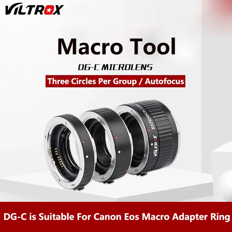 Viltrox DG-C Suitable For Canon Eos Macro Adapter Ring Auto Focus Extension Tube  for Canon EOS 2000D 1500D 850D 77D 60D 5D 1DS