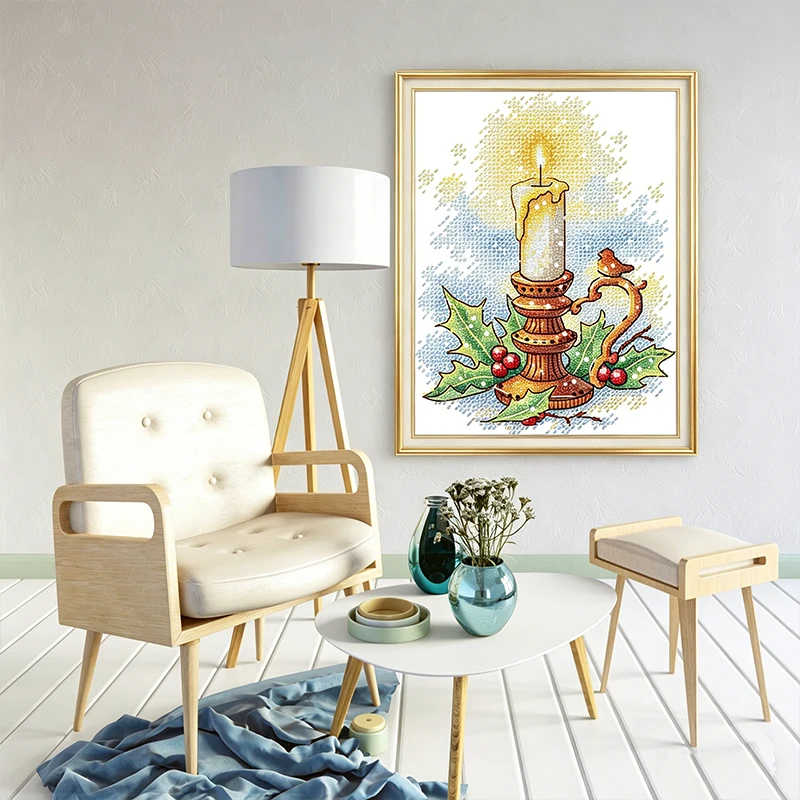 

Набор для вышивания крестиком Joy Sunday: Рождественские свечи, HD-схема, канва Aida 16/14/11CT, нитки DMC, набор для рукоделия, вышивка своими руками, новый.