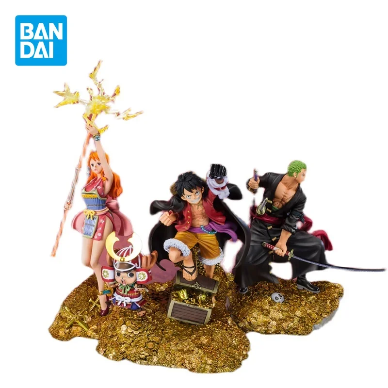 Bandai-figura Original de One Piece, figura de Anime, artszero Monkey D. FIGURA DE ACCIÓN DE Luffy, juguetes para niños, regalo, adornos de modelos coleccionables