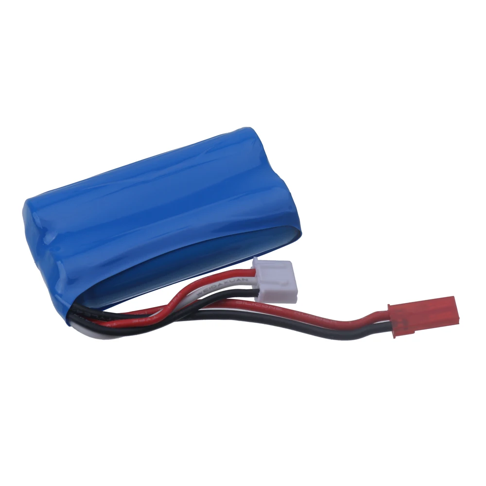 (Steker JST) 7.4V 1200mAh 14500 baterai 7.4V pengisi daya untuk model mainan listrik pesawat RC helikopter mobil RC CR mainan perahu aksesoris