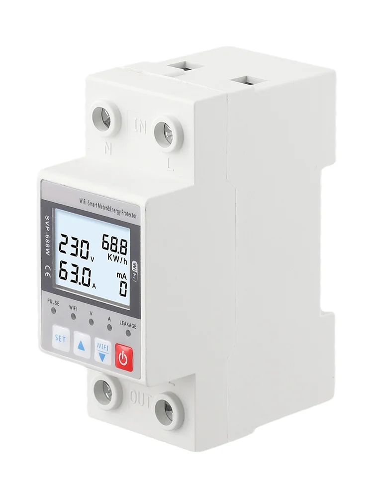 

Adjustable Voltage 145V-300V WIFI Smart Meter Meter With LCD LCD Screen View Dual Frequency Support For Safety Systems