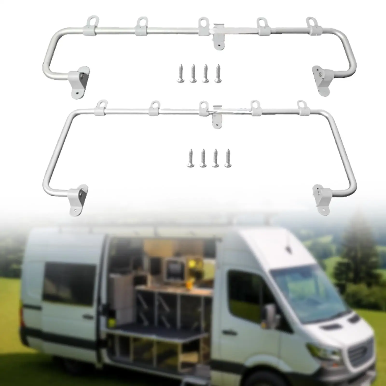 

Folding Clothes Rack for RV Bathroom Roof Mounted Aluminum Alloy Easily Install Lightweight Sturdy Space Saving Universal