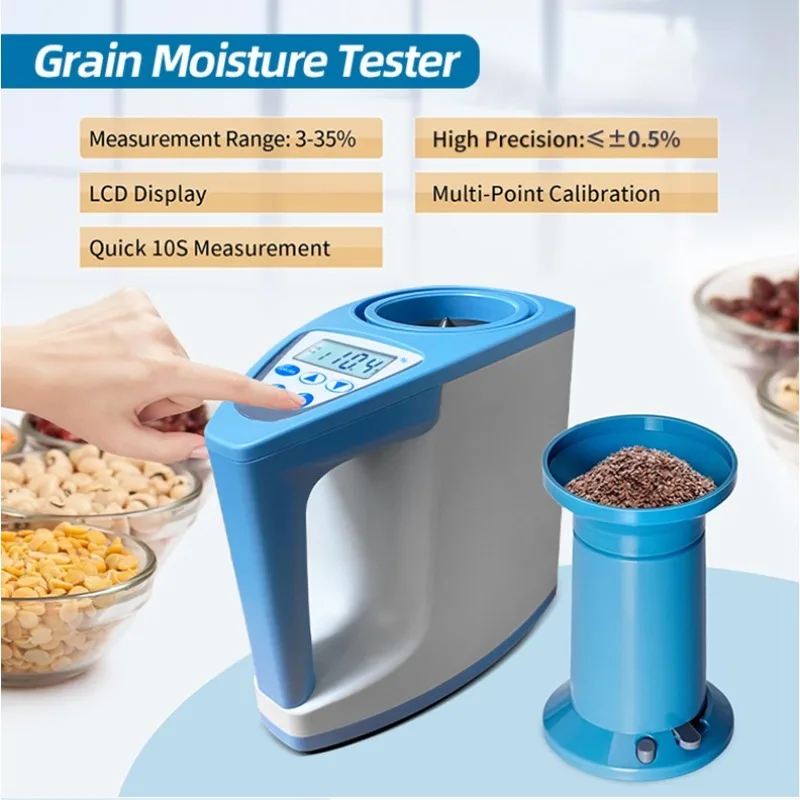 High‑Accuracy Grain Moisture Tester Corn Humidity Detector Moisture Measuring Instrument for Grains Coffee Beans Testing Tool