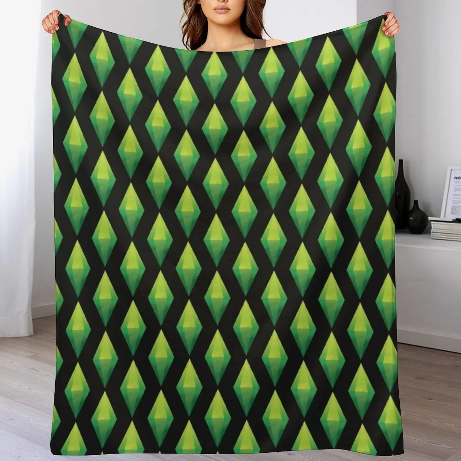 Plumbob - The Sims Throw Blanket Luxurious Soft Blanket Holiday Gift for Family