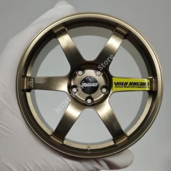 New 1:5 Aluminum Alloy Forged Wheel Model Modified  TE37 Copper Car Rims Miniatures Simulation 3D Racing Gift Decoration