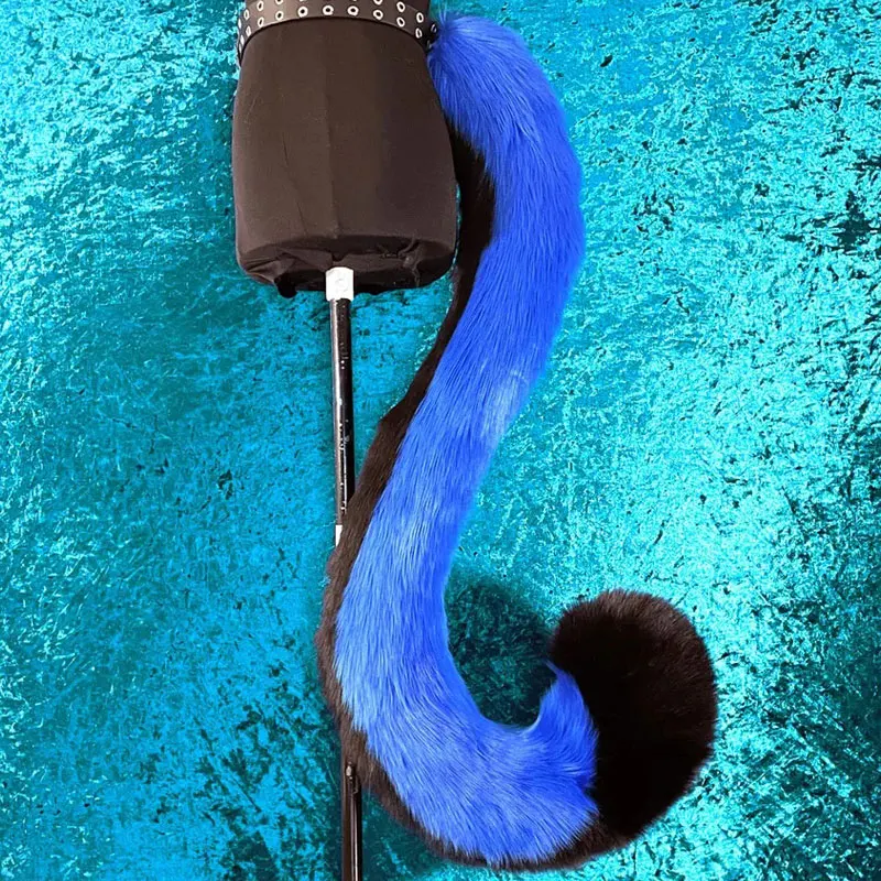 Pluizige handgemaakte cosplay lange staart met riem schattige vos kat wolf hond anime prestaties rollenspel cosplay kostuum rekwisieten kind cadeau