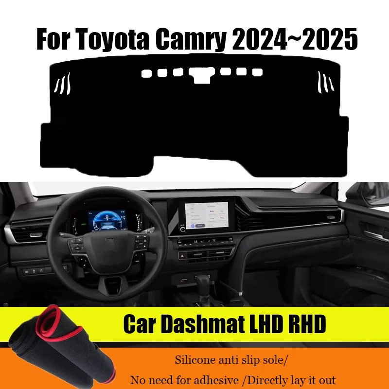 

ZUIMI Car Accessories Tool Dashboard Cover Dash Mat Dashmat For Toyota Camry 2024~2025 LHD RHD Dash Board Cover Pad Sun Shade