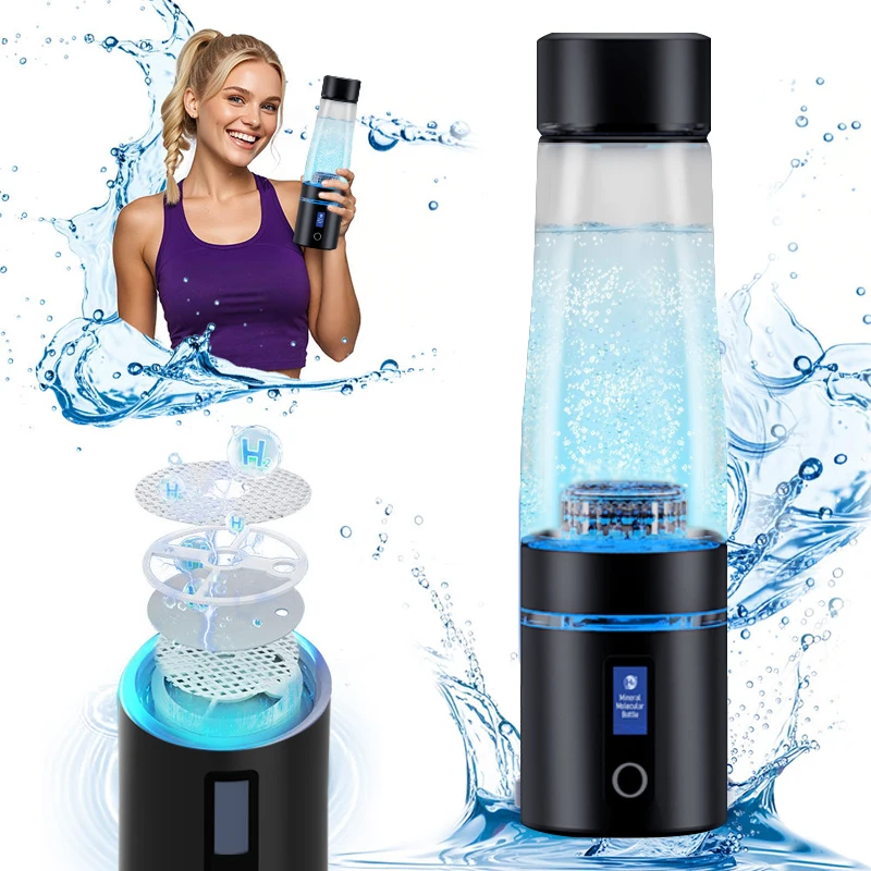 

SPE PEM Hydrogen Water Maker Home Health Intelligent Portable 3000PPB Hydrogen Water Generator H2 Rich Hydrogen Water Bottle