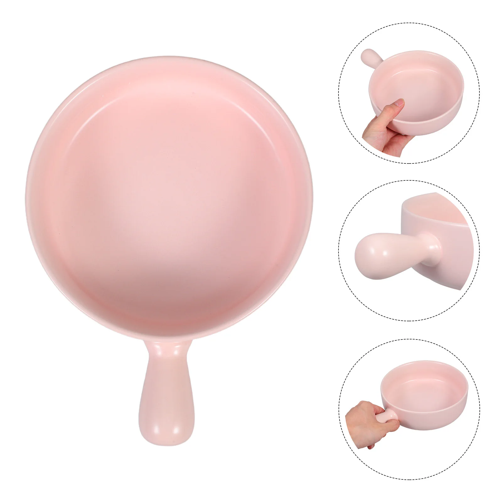 

Ceramic Baking Tray Round Design Environmental Friendly Practical Perfect Cakes Breads Families Friends Kitchen Supplies Pink