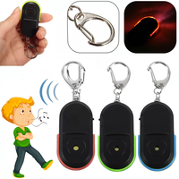 LED Voice Activated Key Finder Glow Dark Safety Locator Pendant Whistle Locator Pendant Outdoor Portable Keychain Accessories