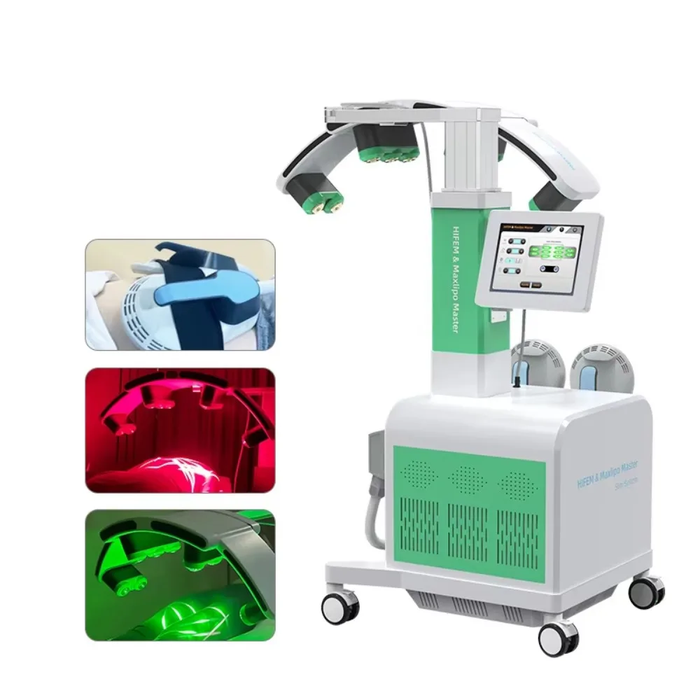 Best Diode 10D Lipo  Shape Machine Red Green Light Cold  635 532nm  Reduce Burning  EMS Muscle Stimulator Slimming