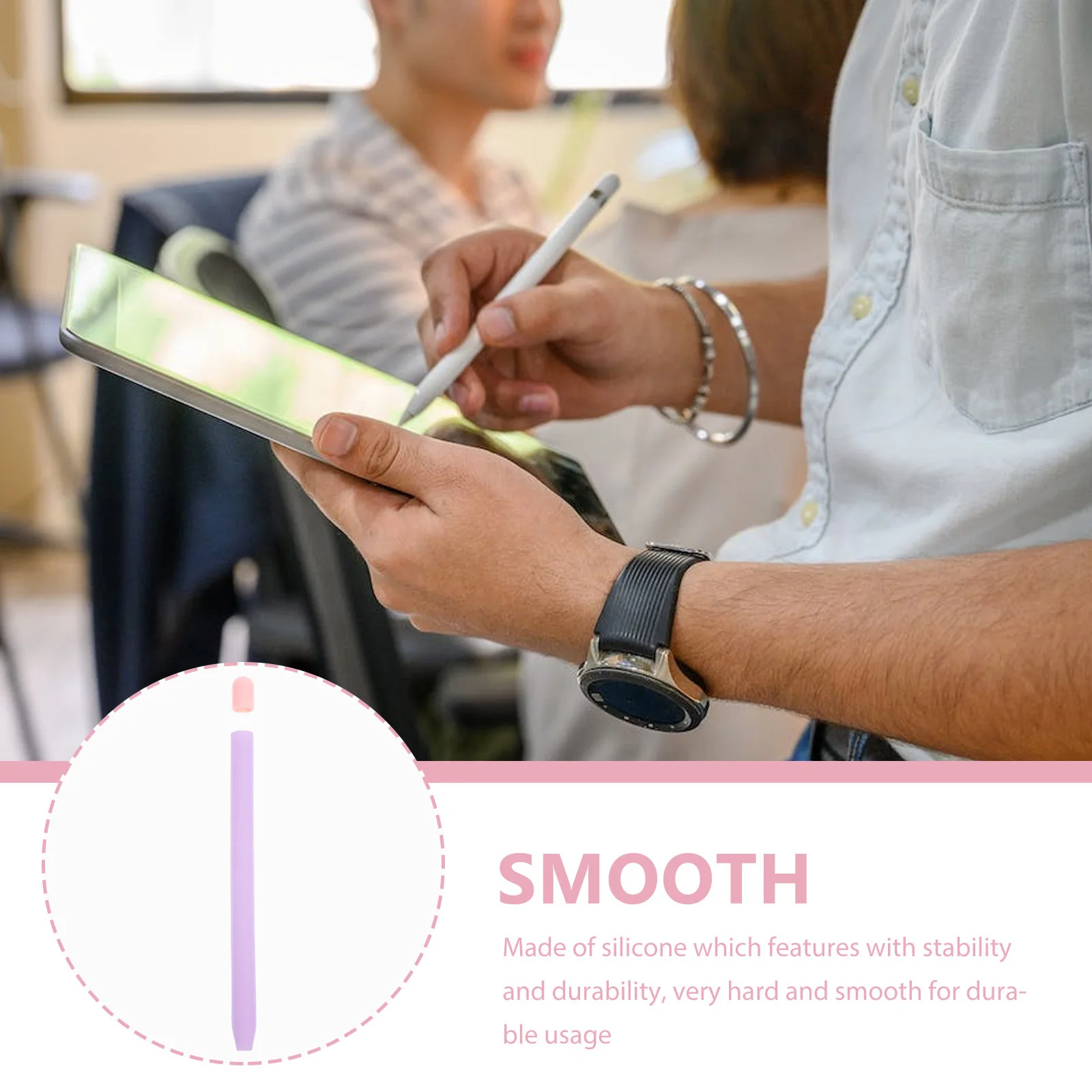 

Color-Contrast Silicone Pencil Sleeve For Pencil 2 Stylus Pen Cover Protective Skin Compatible Case Touchscreen