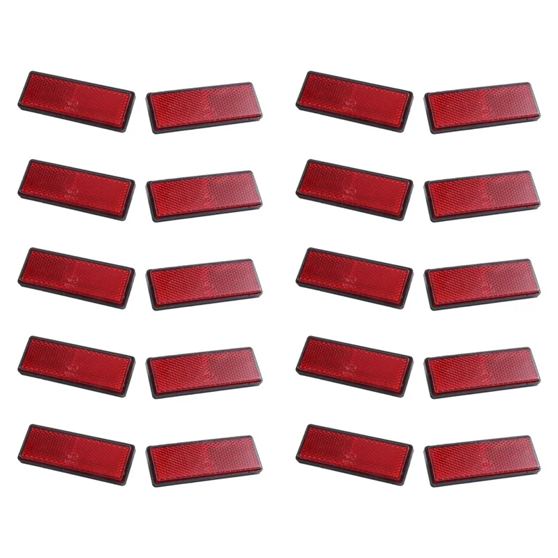 

Superior-10Pair Rectangle Red Reflectors Universal For Motorcycles ATV Bikes Dirt Bikes