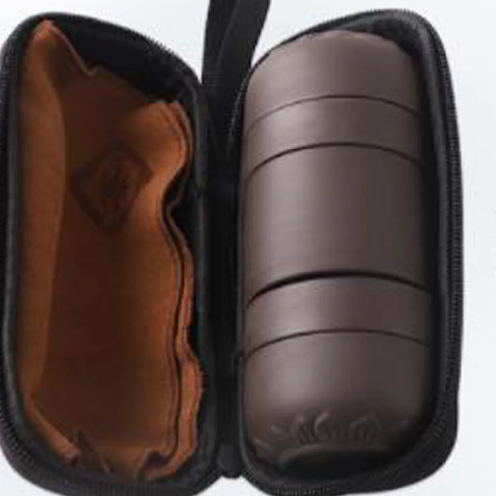 

Zisha Clay Tea Set 1 Pot 4 Cups Portable Ceramic Teapot for Travel Camping Office Home Use Multi-Purpose Hot Drink Solution