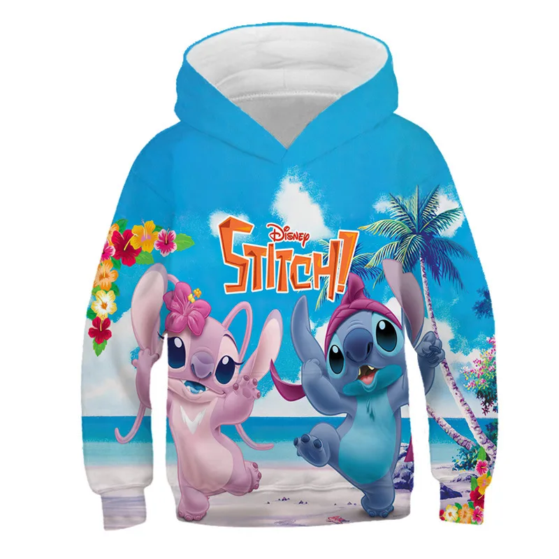 New Stitch Fashion Children\'s Clothing Star Baby Cartoon Hoodie Pullover Children\'s Fashion Children\'s Clothing