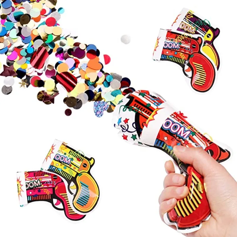 5/10/20pcs Wedding Confetti Inflatable Boom Fireworks Gun Handheld Confetti Poppers Birthday Party Celebrations Supplies