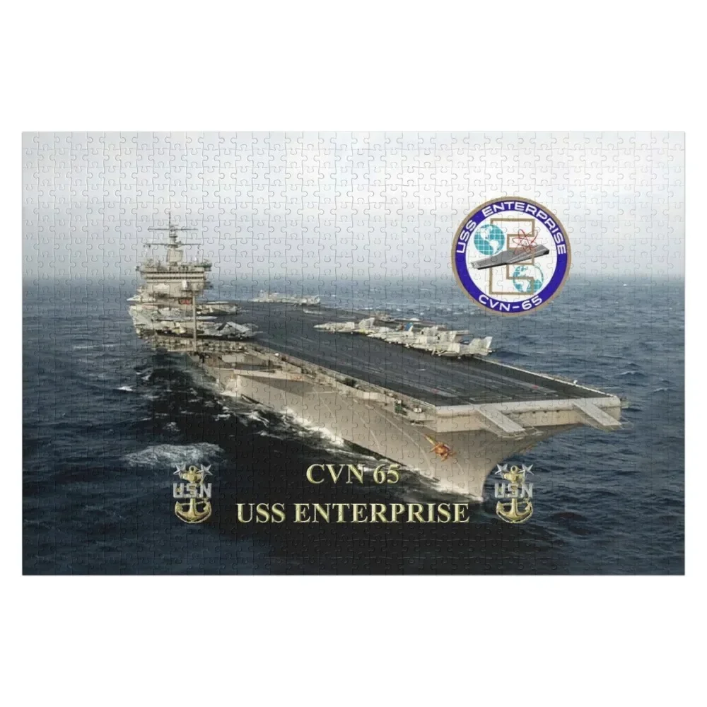 

CVN-65 USS Enterprise Jigsaw Puzzle Wooden Jigsaws For Adults Children Custom Wooden Name Customized Toys For Kids Puzzle