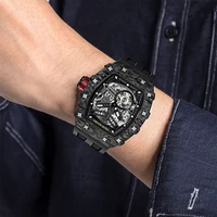 TSAR BOMBA Carbon Fiber Automatic Mechanical Watch for Men Waterproof Skeleton Mens Watches Top Brand Luxury Wristwatches photo 6