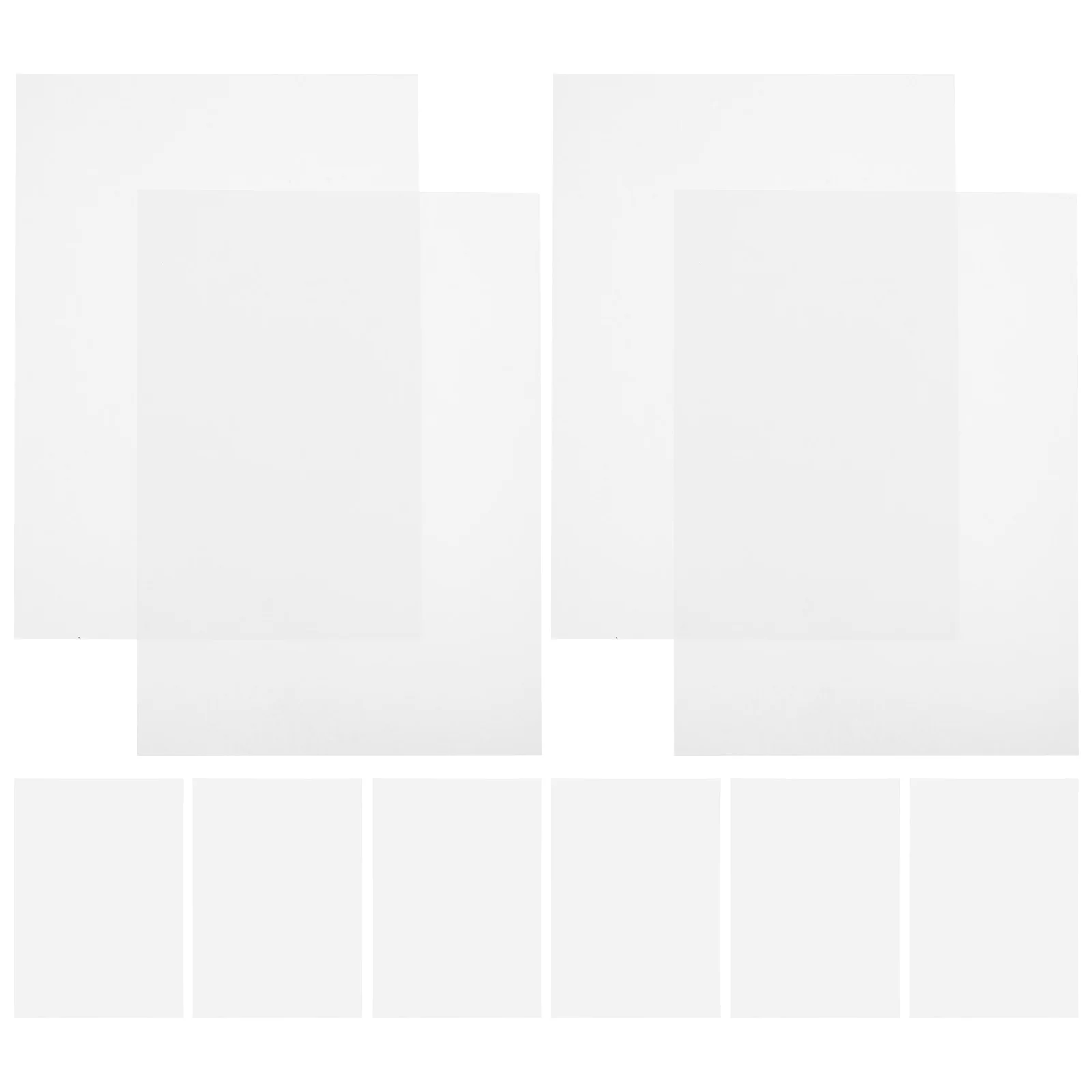 10 시트 인쇄 가능한 재료 흰색 PVC 시트 라미네이터 호환 핫 프레스 기계 카드 제작 아티스트 디자이너