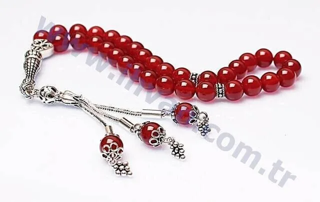 IQRAH Agate Stone Rosary (925 carat Silver)