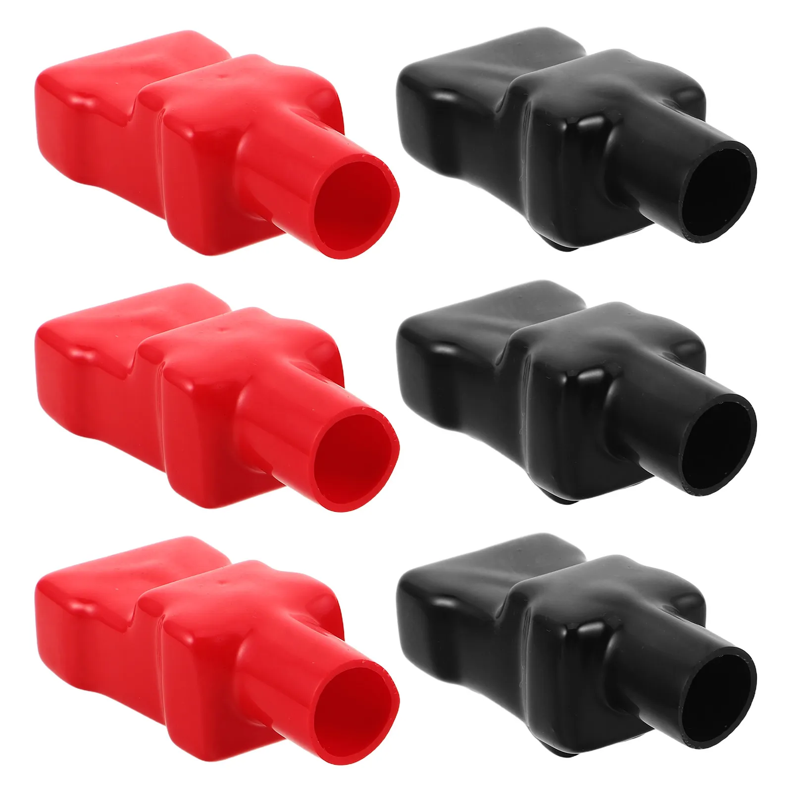 

3Pairs Automotive Battery Terminal Covers Flexible PVC Dustproof Short Circuit Protection for Car Atv Lawn Tractor Marine