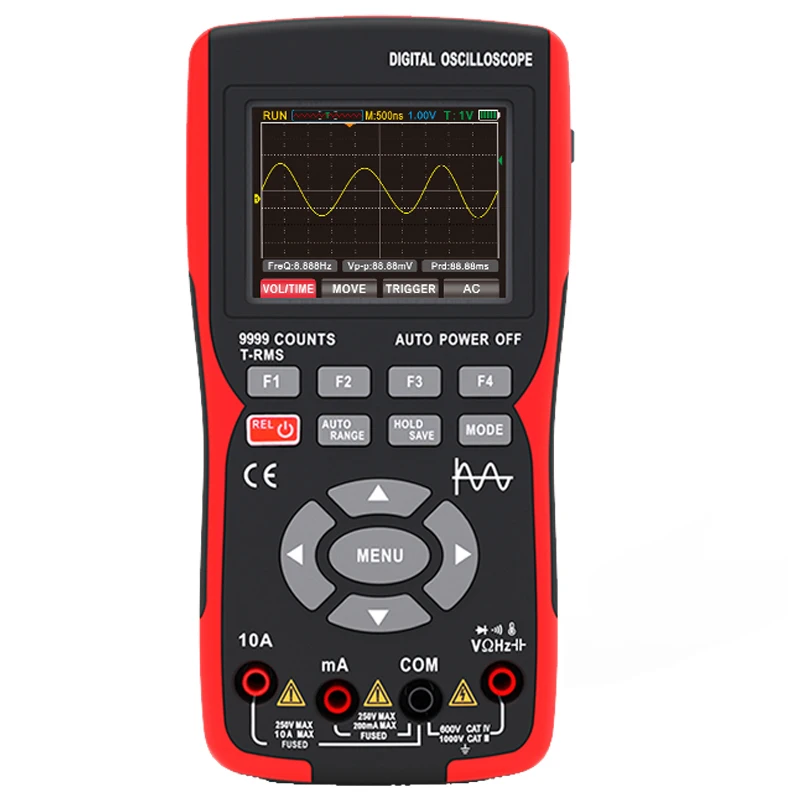 2In1 Digital Oscilloscope Multimeter 48MSa/s True RMS 1000V Professional Tester Voltmeter Current Hz Ohm Meter