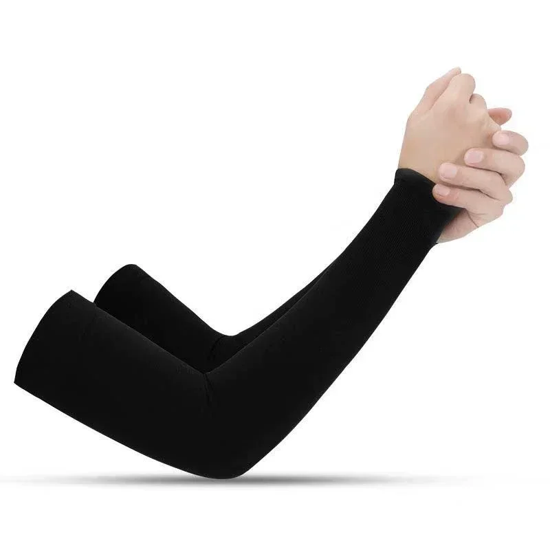AliExpress NONE Summer Ice Silk Arm Sleeves Unisex - Sun Protection & Cooling for Cycling, Golf & Outdoor Sports
