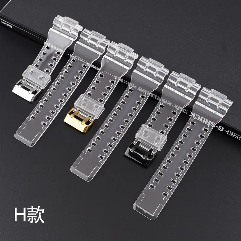 Watchband Strap For GAX-100 GW-8900 GLS-100 GA100 GA 110 120 150 200 300 400 700 GD100/110/120 Sport Transparent W
