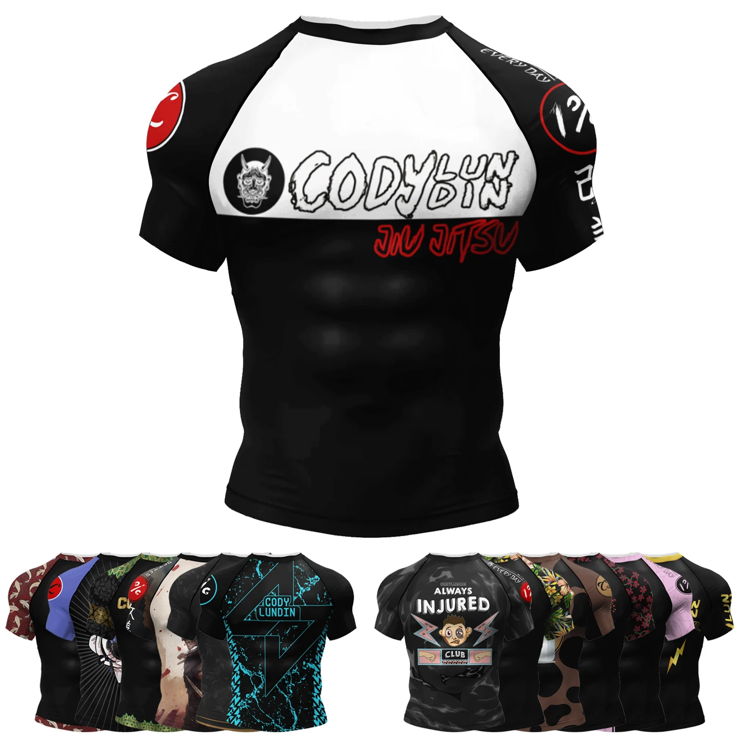 Custom Bjj Mma Compression T-shirt Boxing Men Rashguard Camo Jiu Jitsu No Gi Short Sleeve Shirts  Bjj Rash Guard Fitness Wear