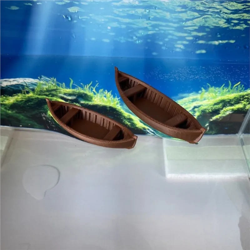 Plastik-Dock Mini-Boot Nostalgisches Retro Schwimmendes Aquarium-Dekor Schiffsmodell Ornament Fischteich Simulation Antikes Boot ZI959