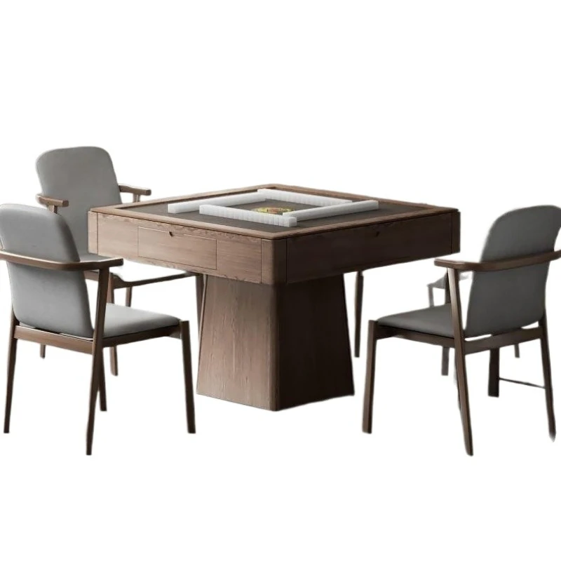 New Chinese-style solid mahjong machine, fully automatic household mahjong table, dining table integrated dual-purpose