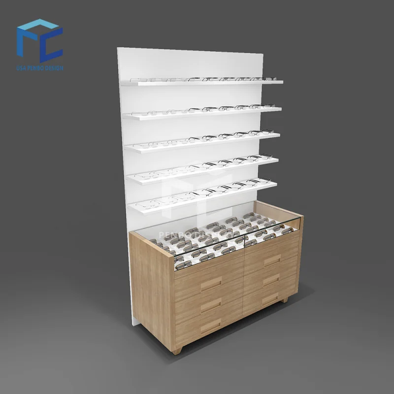 custom.Customized Practical Eyewear Display Retail Store Sunglasses Cabinet and Optical Wall Showcase Billboard