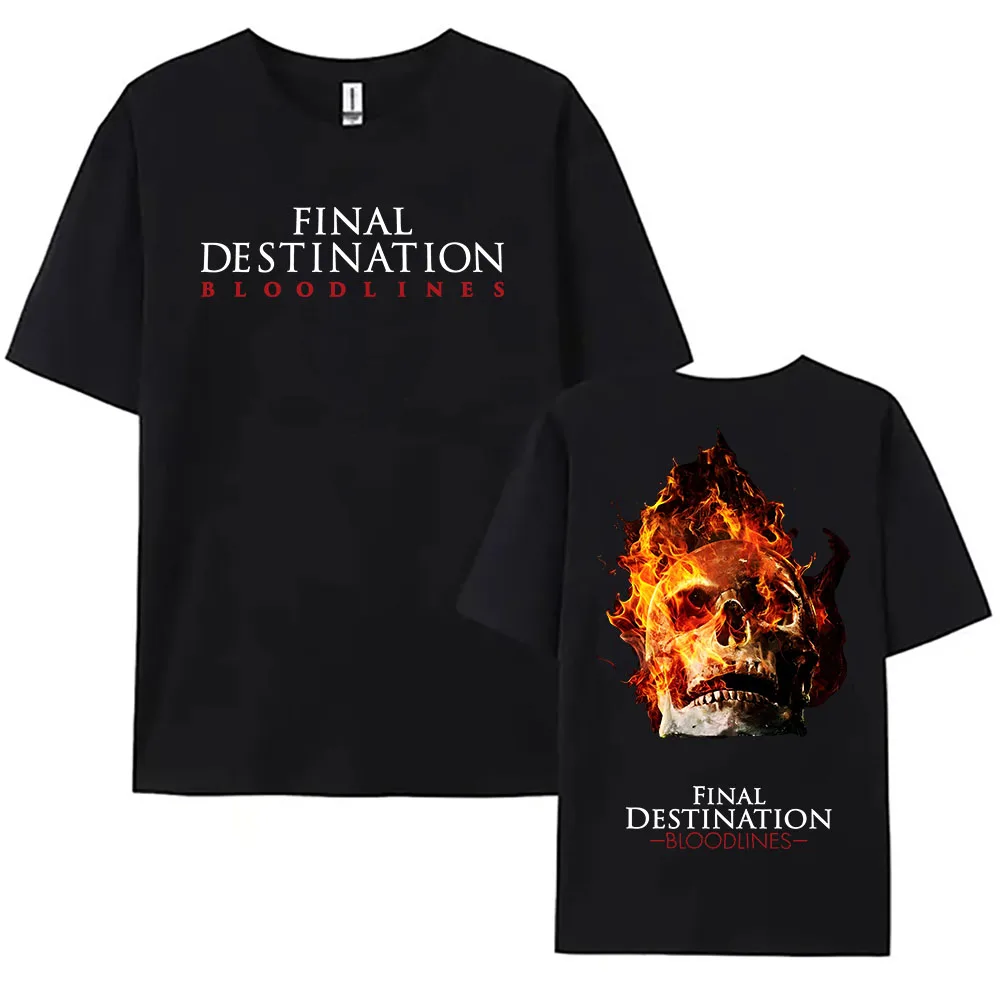 Supernatural Horror Movies Tshirts Final Destination Bloodlines T-shirt Summer Short Sleeve Cotton T Shirt Hip Hop Women Clothes
