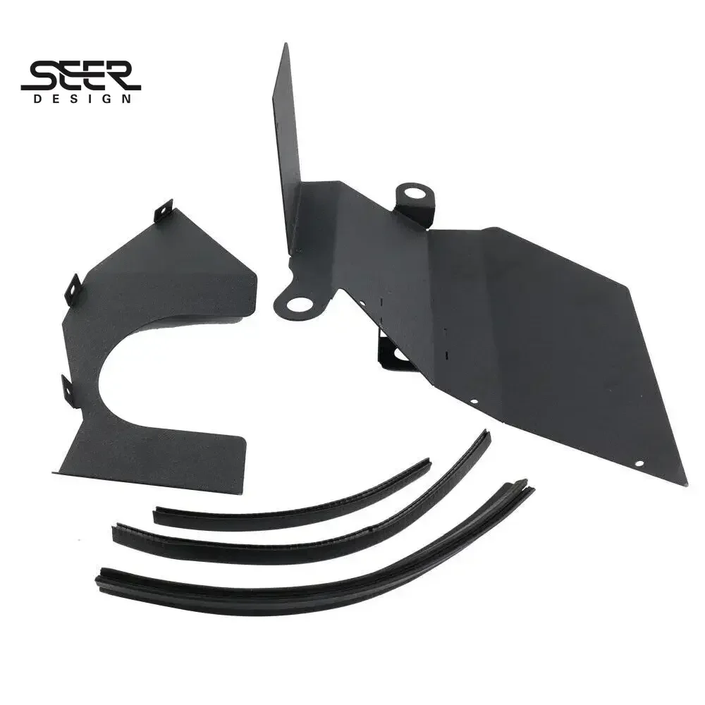 نظام سحب الهواء البارد لدرع الحرارة السوداء لسيارة السباق لسيارة VW Golf لمحركات Volkswagen GTI Volks Wagenwerk MK7 Passat 2.0T EA888