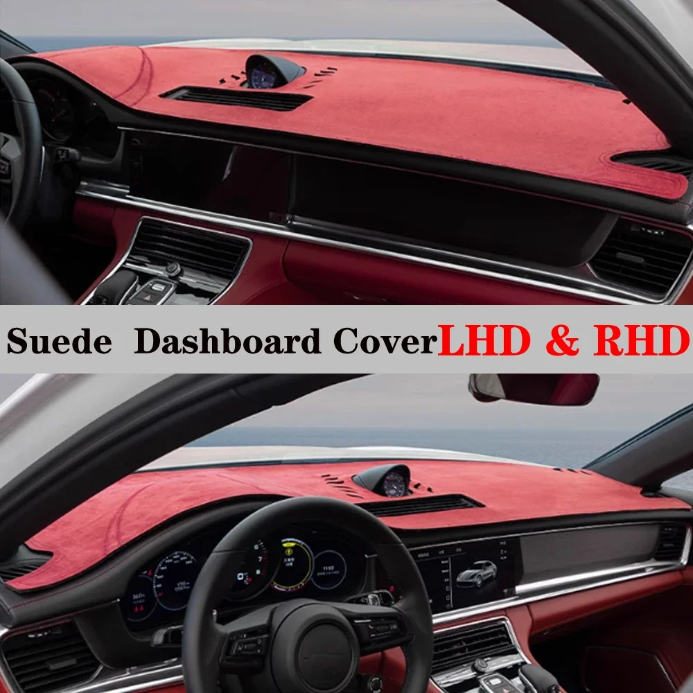 

Suede Leather Dashmat Dashboard Cover Pad Dash Mat Carpet Car Styling Accessories For Porsche Panamera 971 2017 2018 2019 - 2022