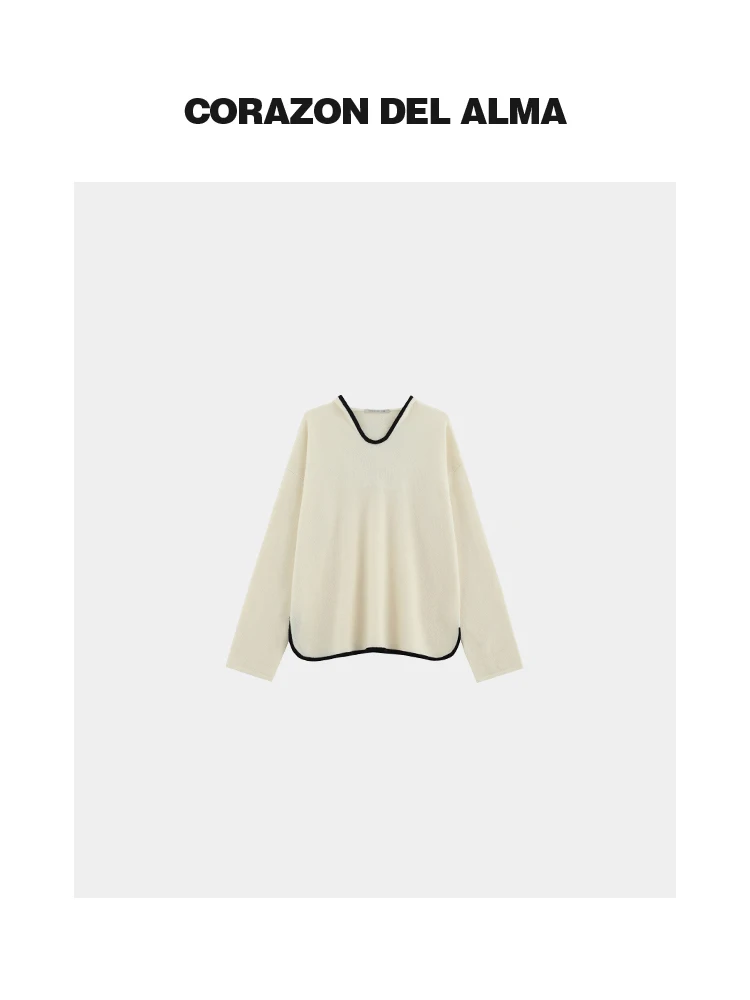 

Элитный винтажный свитер с капюшоном из 100% шерсти, комфортный, мягкий, вязаный, с длинными рукавами, теплый, осенне-зимний, женский.