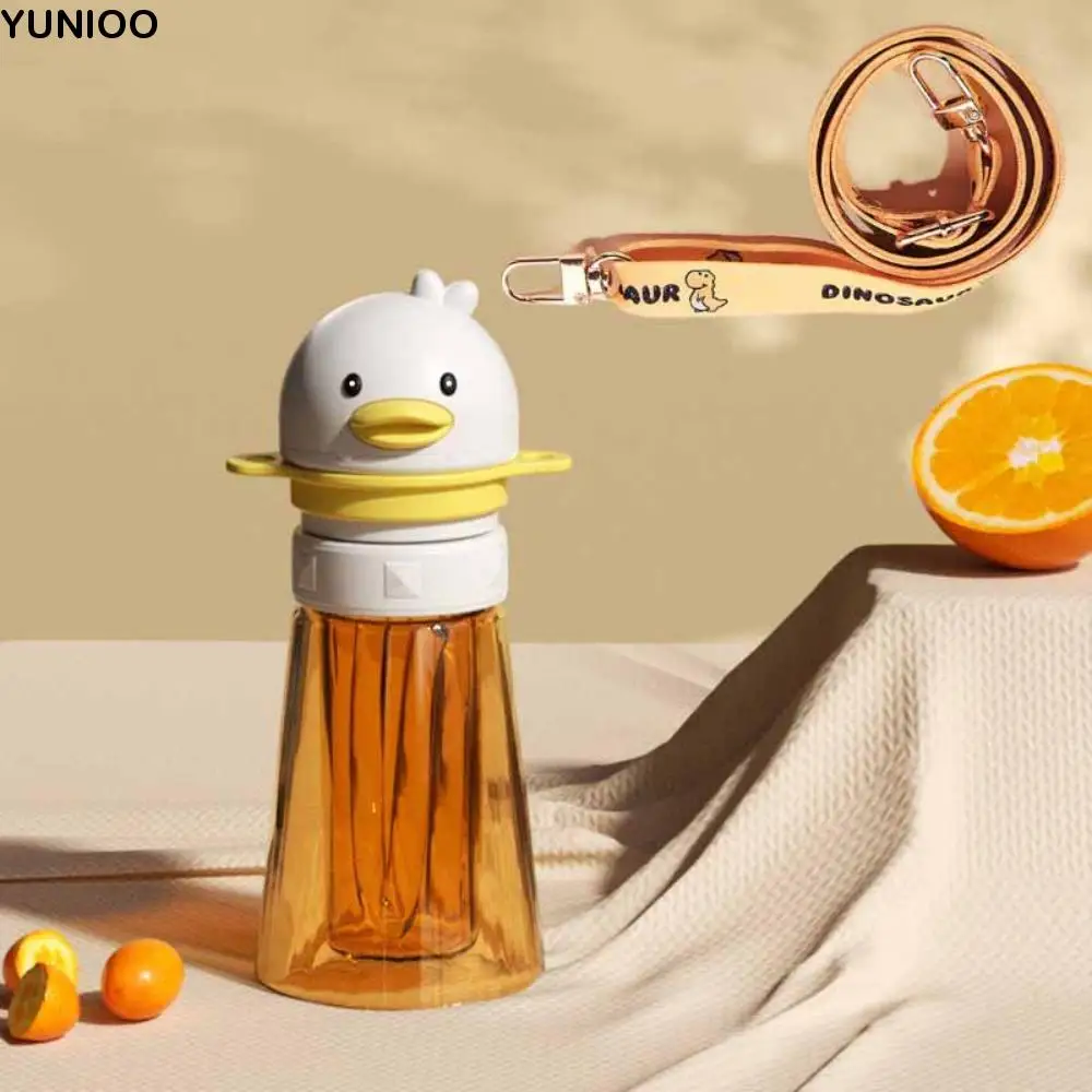 

Cartoon Duck Baby Water Bottle Cap 2 in1 with Shoulder Strap Bottle Replacement Lid Twist Cover Cap Straw Lid