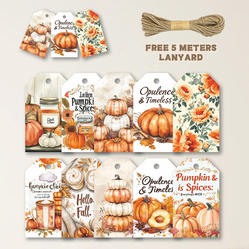 40 Stück Herbstanhänger, Herbst-Geschenketiketten, Partydekorationen, Heimwerken, Geschenkverpackungen, Grußkarten, Partykarten, Juteschnur.