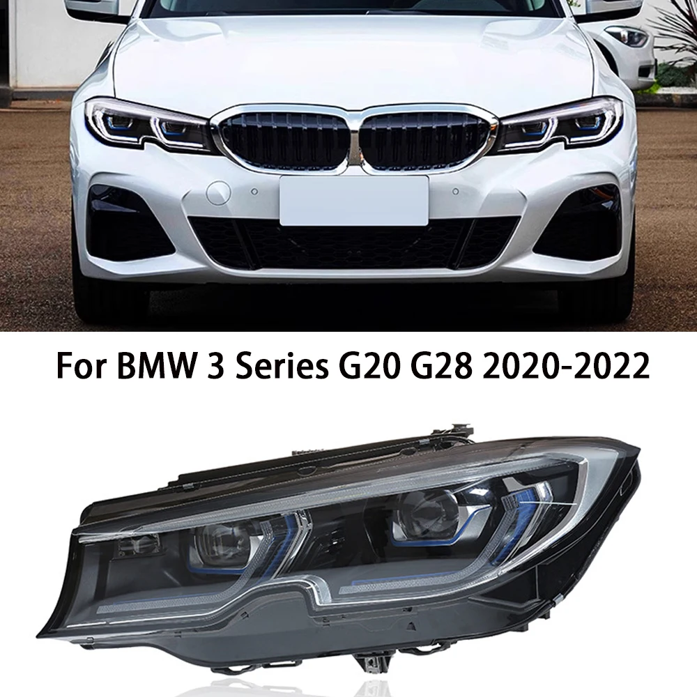 2pcs Car New Led Headlight For BMW G20 3 Series G28 2020-2022 Accessories Front Auxiliary DRL Turn Signal Light Assembly