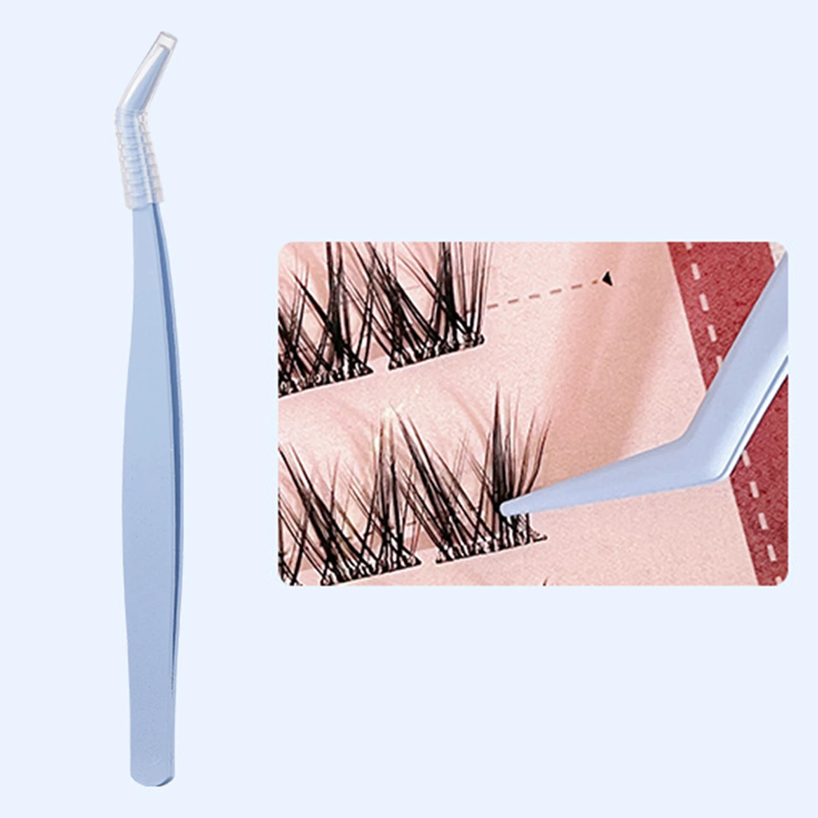 Professional Eyelash Extension Tweezers Non-Stick Precision Curved Volume Lash Tweezer tools for False Lashes Application