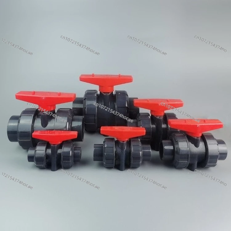 DN50 DN65 DN80 UPVC True Union Ball Valve OD63/75/90mm Socket Plastic Valve Corrosion Resistant Water Pipeline Fitting