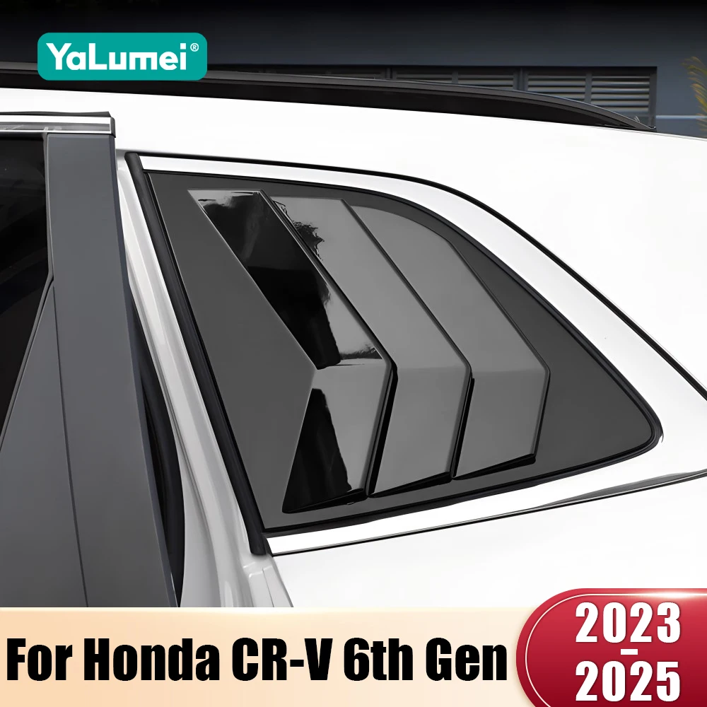 

ABS автомобильное боковое заднее окно, жалюзи, крышка, рамка, наклейки, аксессуары для Honda CR-V 2023 2024 2025 CRV 6-го поколения, гибридные