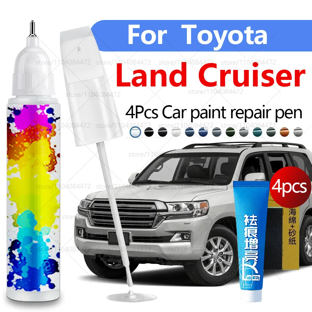 

Ручка для ремонта автомобильной краски для Toyota Land Cruiser 1951-2025 годов, аксессуары для ремонта царапин, 4 шт., черный, 202 синий, 8X0, белый 040 089