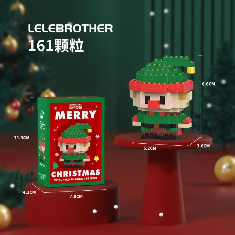 Christmas Building Blocks Mini Santa Claus Model